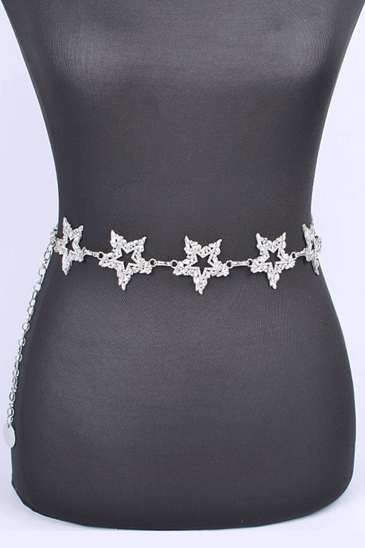 Plus Size Shiny Star Iconic Chain Belt