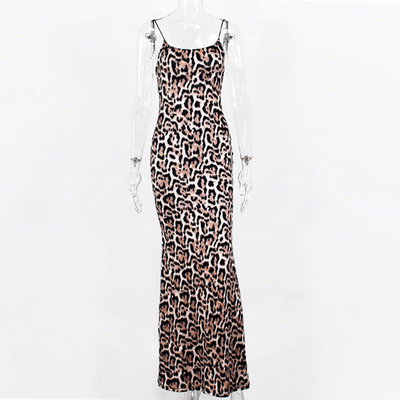 Leopard print camisole dress