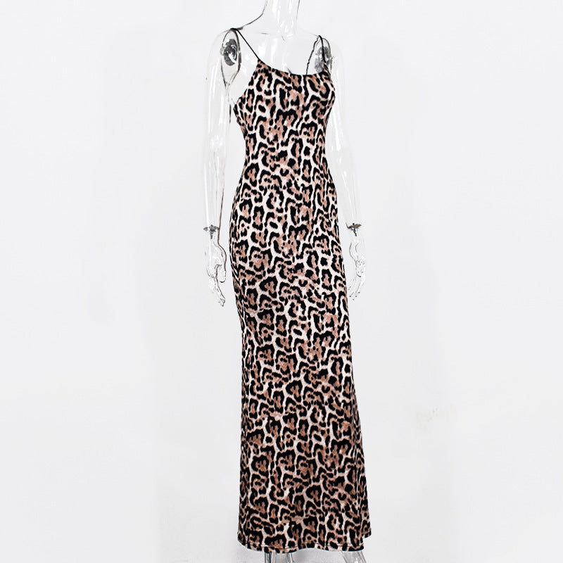 Leopard print camisole dress